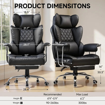 High-Back Leather Gaming Chair