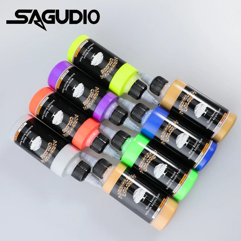 8-Color Airbrush Paint Set