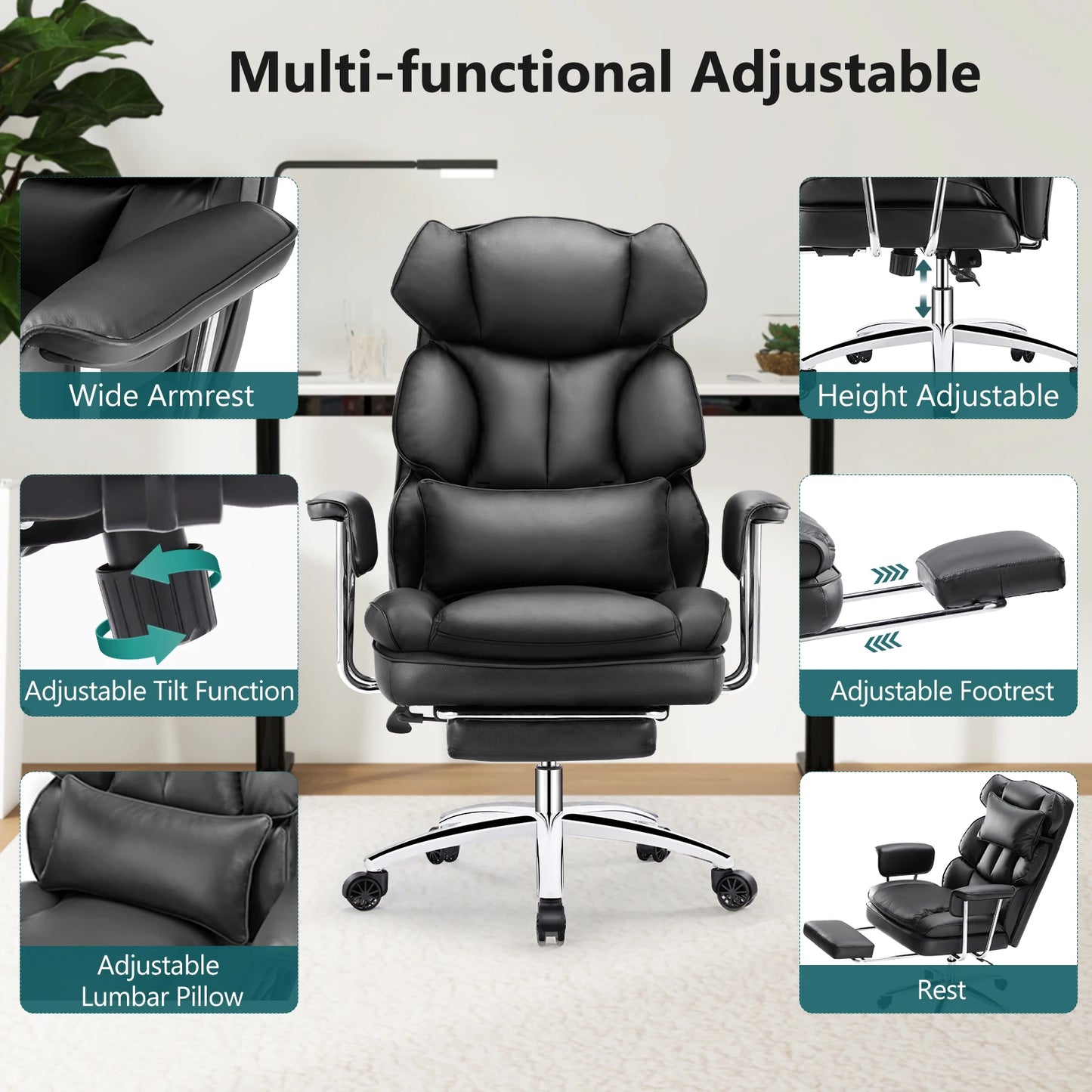 Premium Lux Leather Office Chair