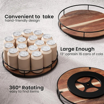 Acacia Wood Lazy Susan Turntable