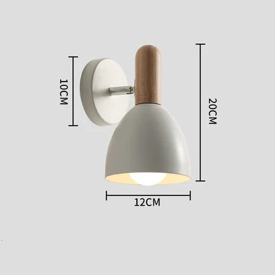 Swivel Wood Wall Sconce for Bedside Reading