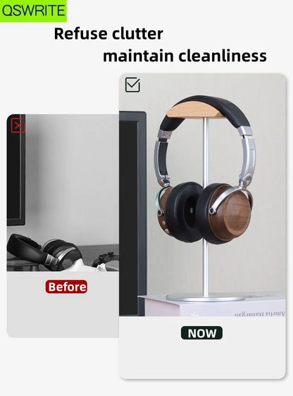 Wood Headphone Stand