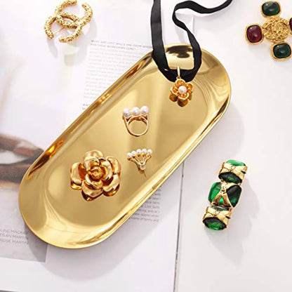 GoldenAura Stainless Steel Organization Tray