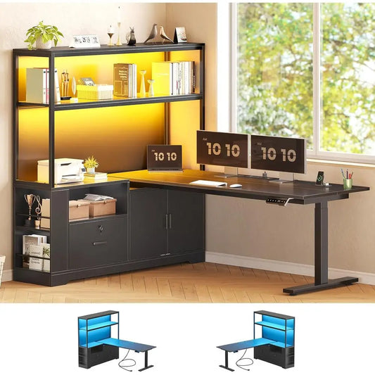 Reversible L-Shaped Standing Desk