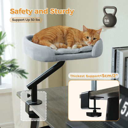 360° Rotatable Cat Desk Bed