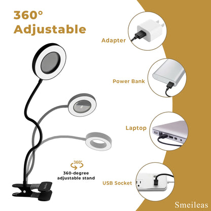 LED Magnifying Clamp Lamp