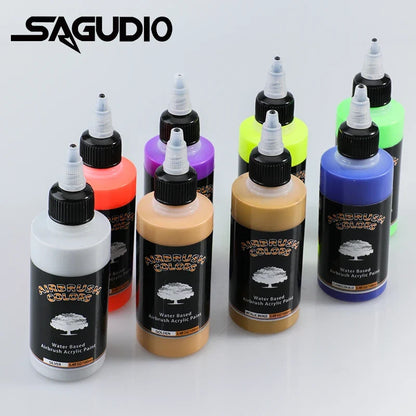 8-Color Airbrush Paint Set