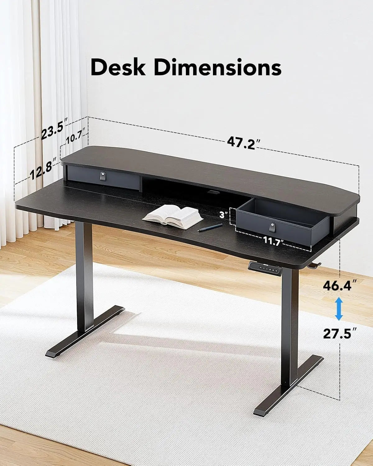 Ergove Standing Desk with Drawers