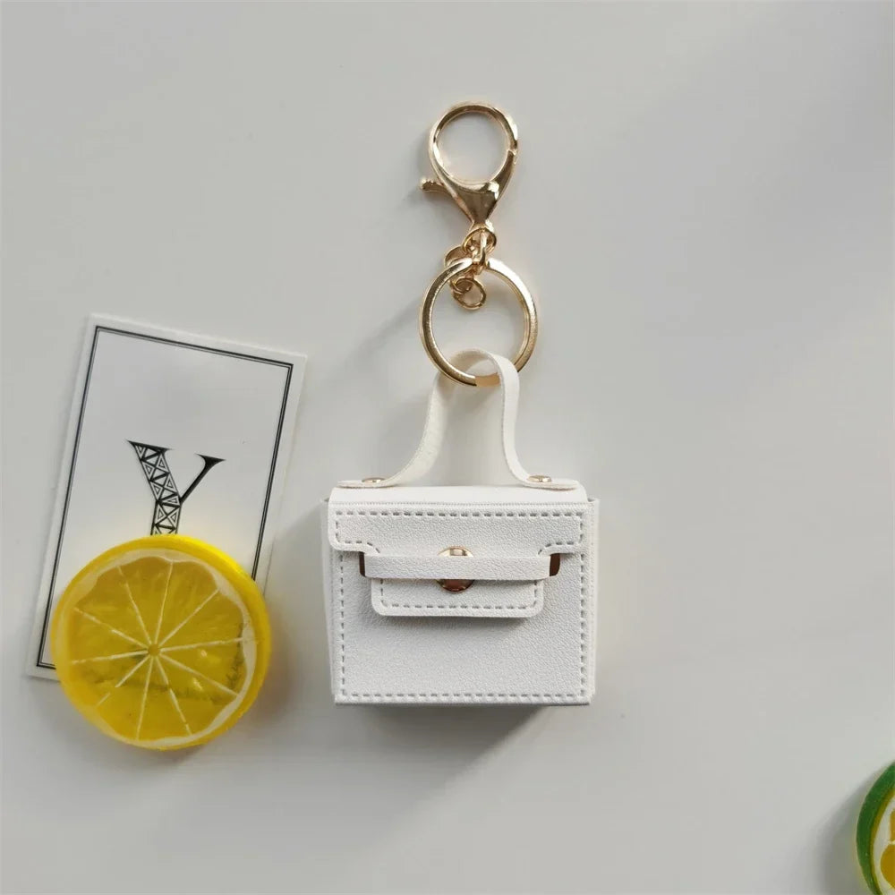 Mini PU Leather Coin Purse Keychain