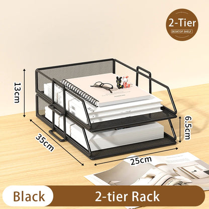 Metal Multi-Tier File Rack