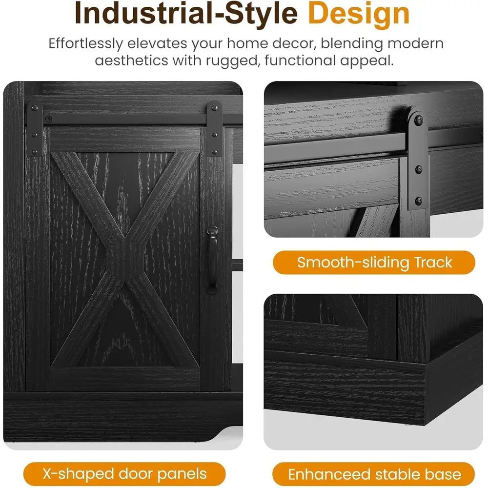 Sliding Barn Door TV Stand