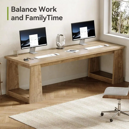 Dual-Person Home Office Desk
