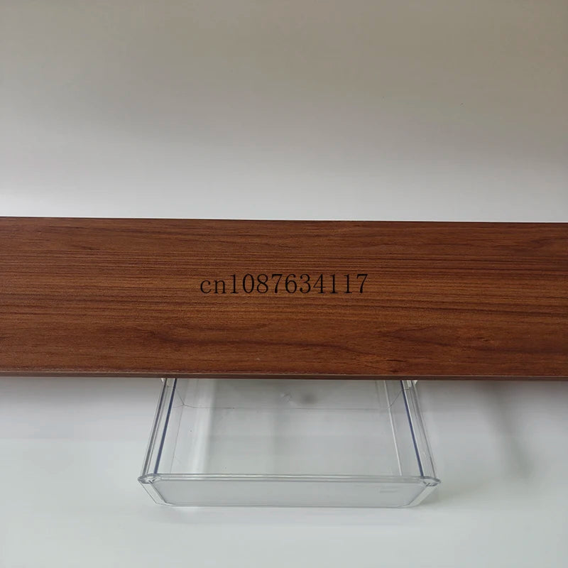 Modern Walnut Monitor Stand with Acrylic Legs