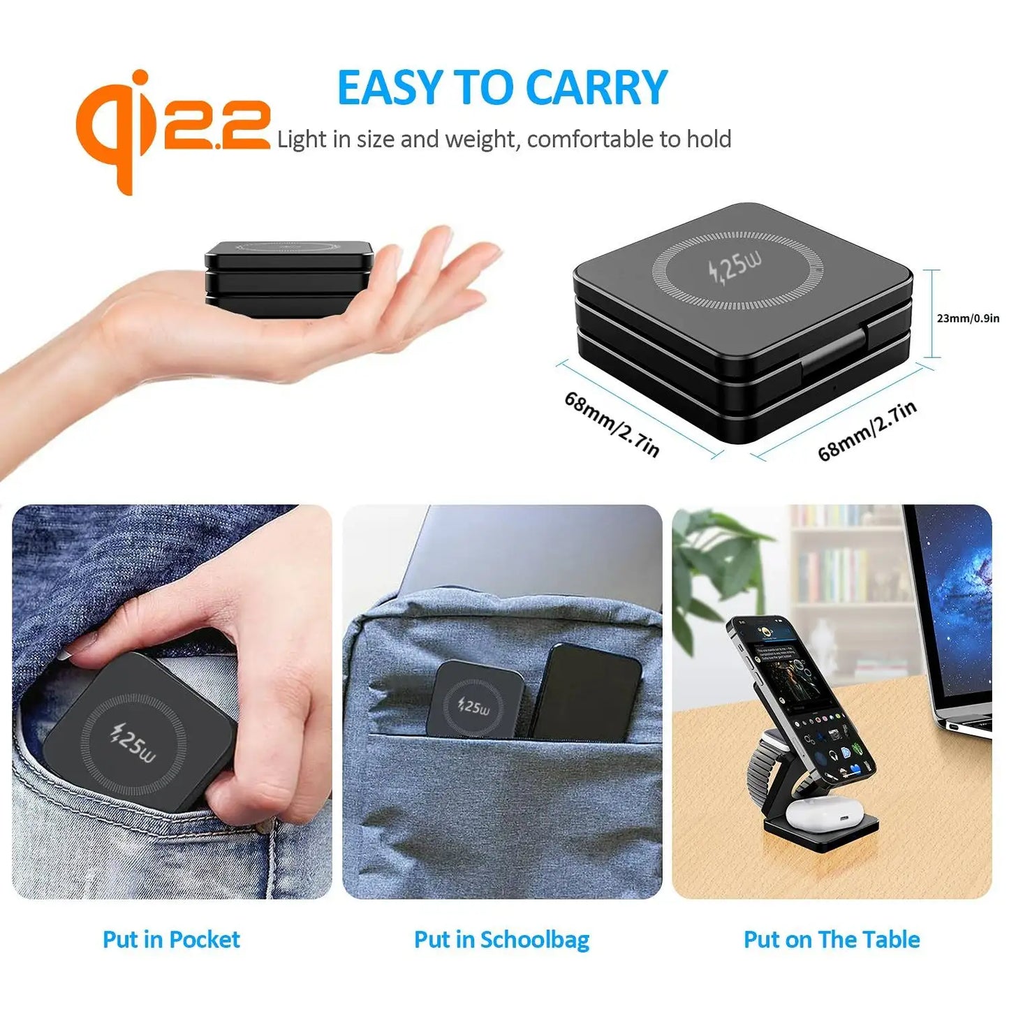 UltraFold 25W 3-in-1 Fast Wireless Charging Station