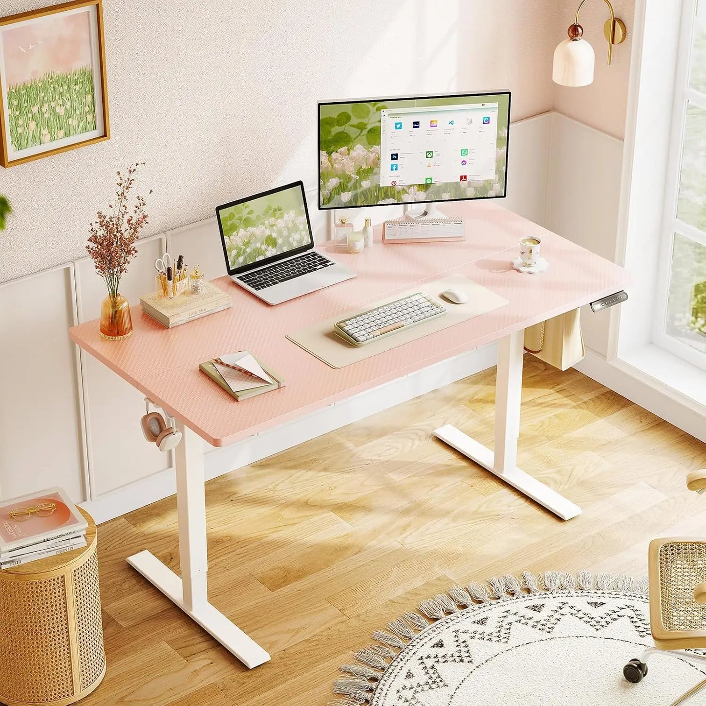 Rosalind Blush Standing Desk