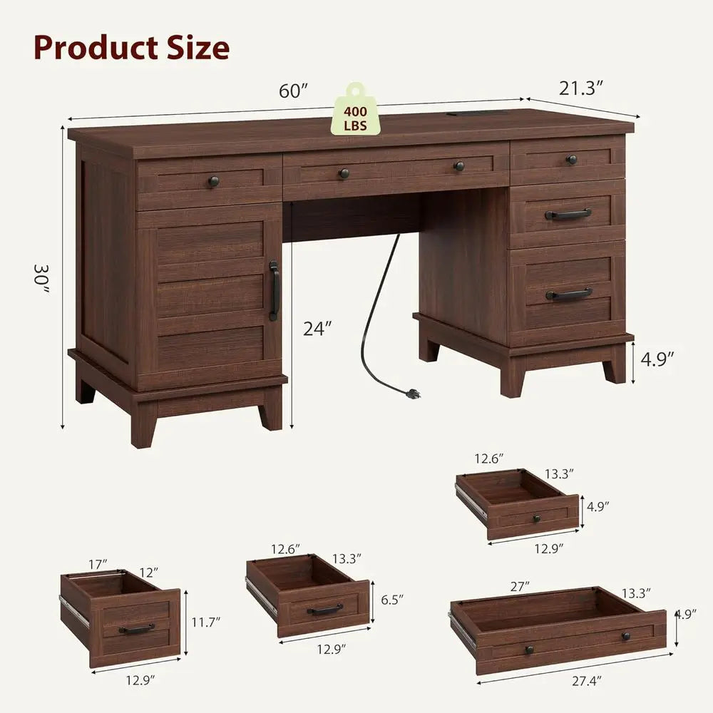 Sonoma Charging Station Desk
