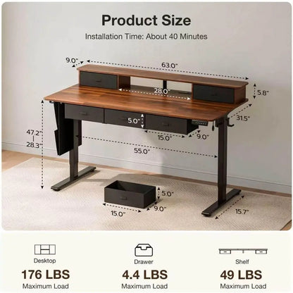 5-Layer RGB Standing Desk