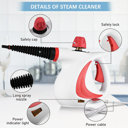 1050W Handheld Steam Cleaner - Multi-Surface