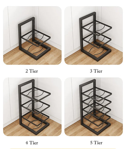 Adjustable Multi-Layer Steel Pot Rack