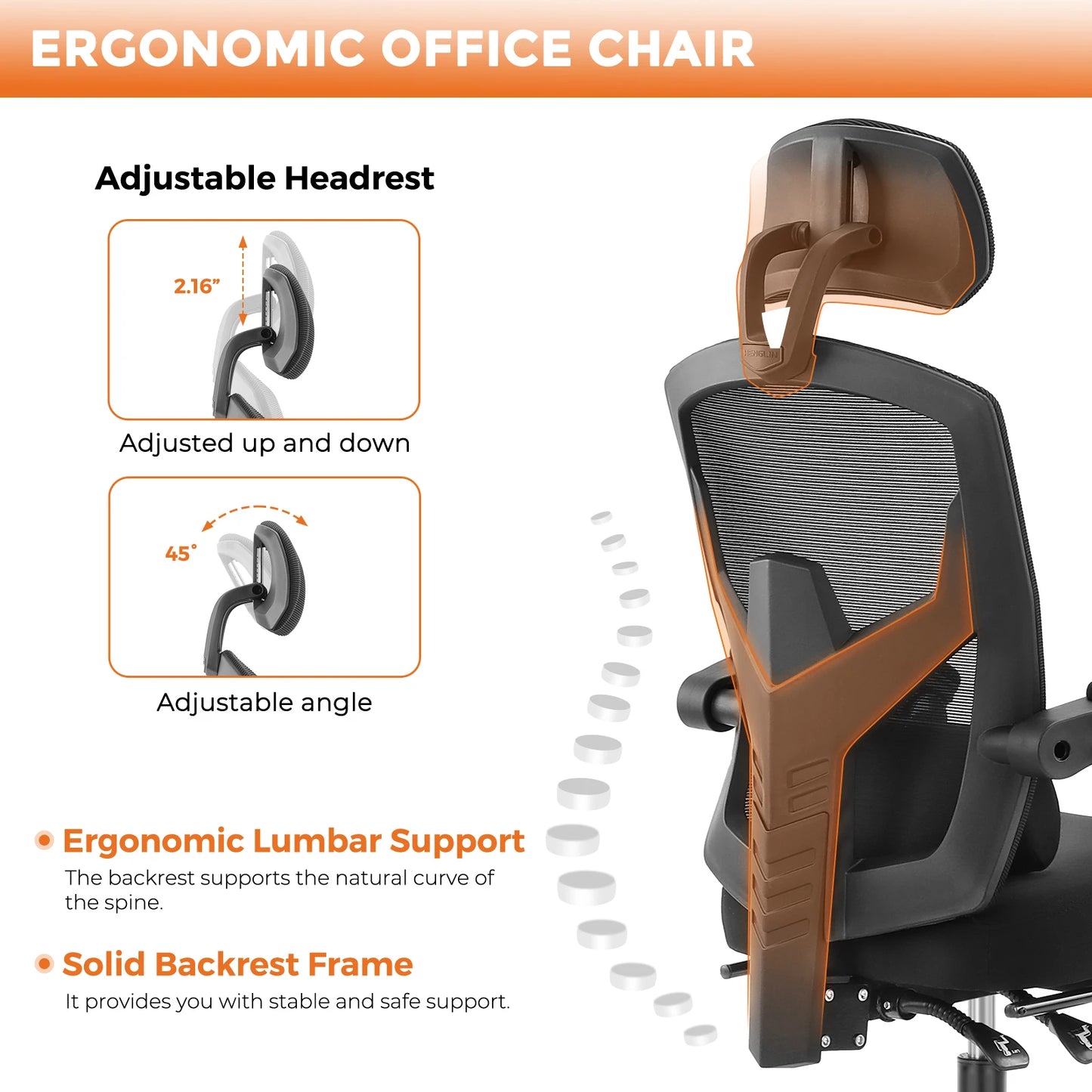 Tall Reclining Ergonomic Office Chair