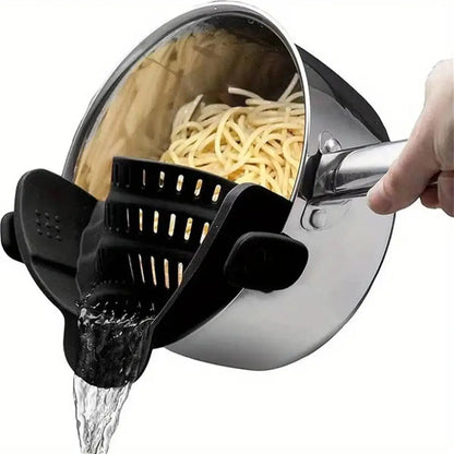 Clip-On Pot Strainer for Pans & Bowls
