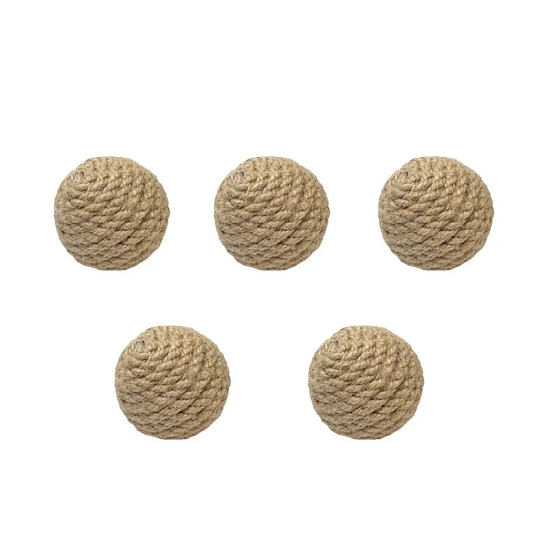 Handmade Sisal Sound Balls for Kittens
