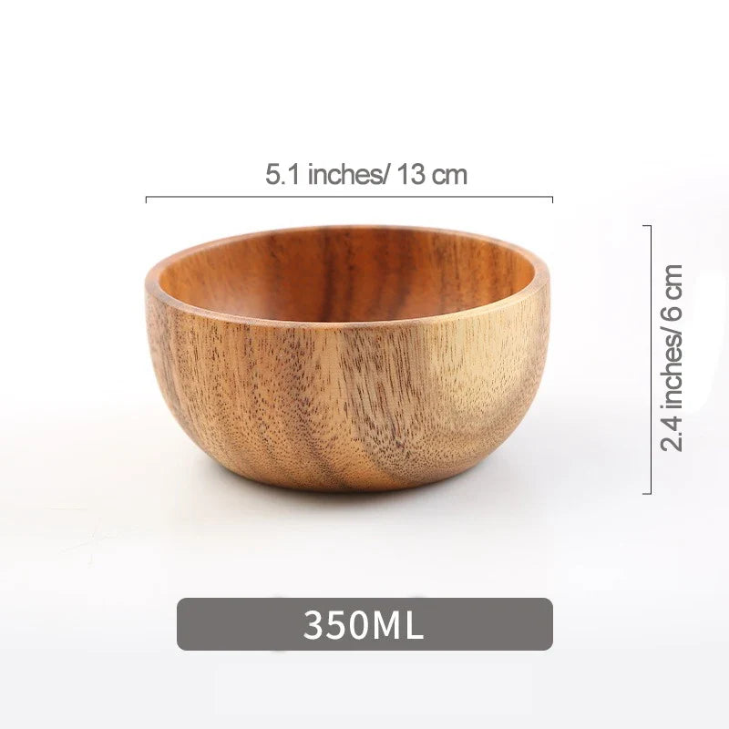 Acacia Wood Bowl, Japanese-Style Serving