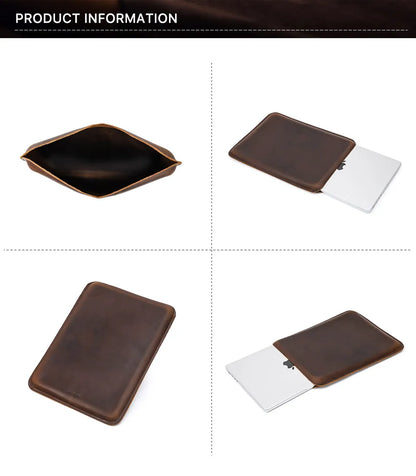 Luxury Genuine Leather Laptop Sleeve