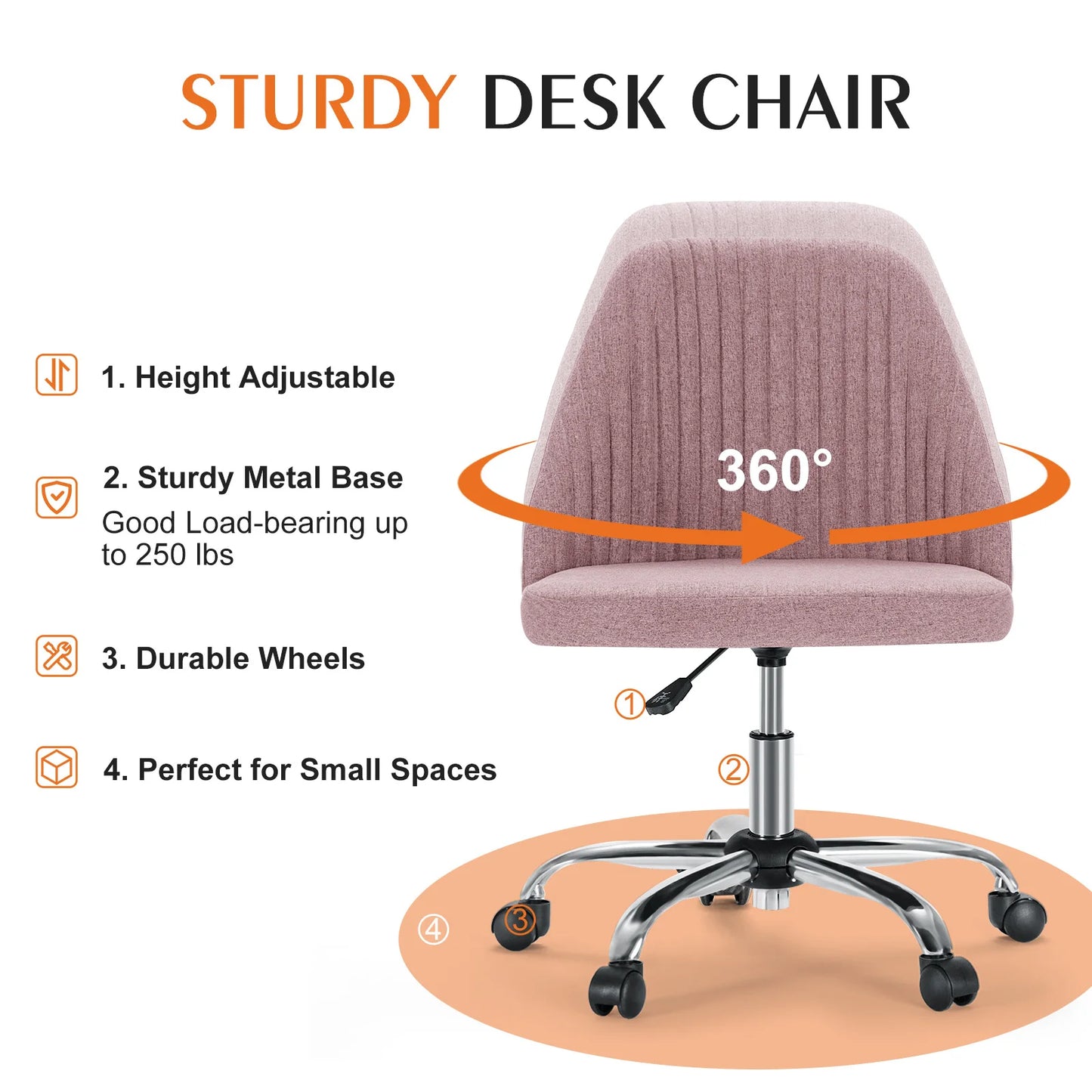 Petite Vanity Task Chair