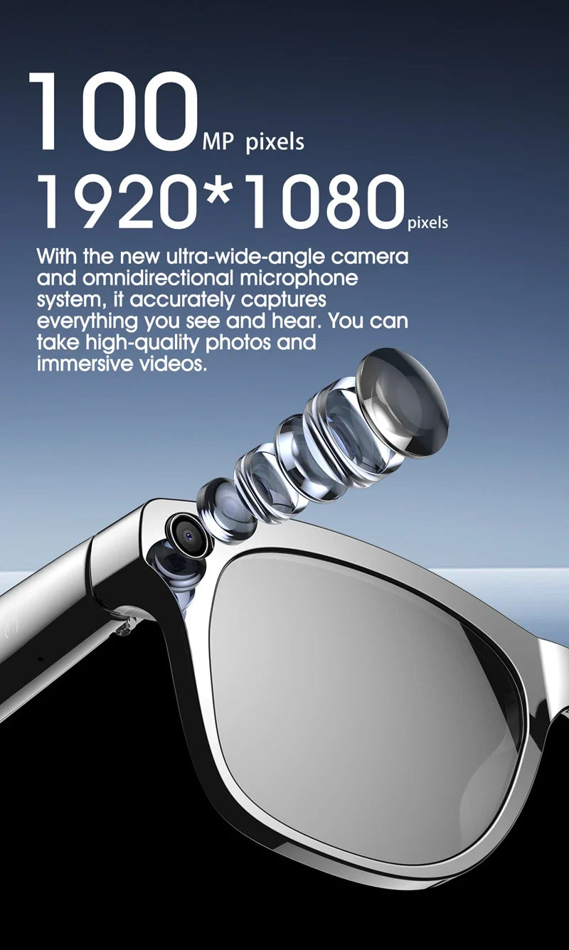 4K AI Smart Glasses with Camera & Translator
