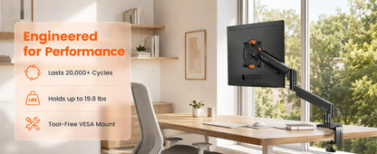 Kyspho Tool-Free Monitor Arm