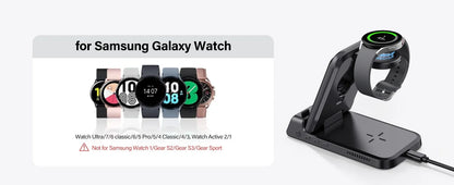 ChronoCharge Foldable 3-in-1 Wireless Charging Station