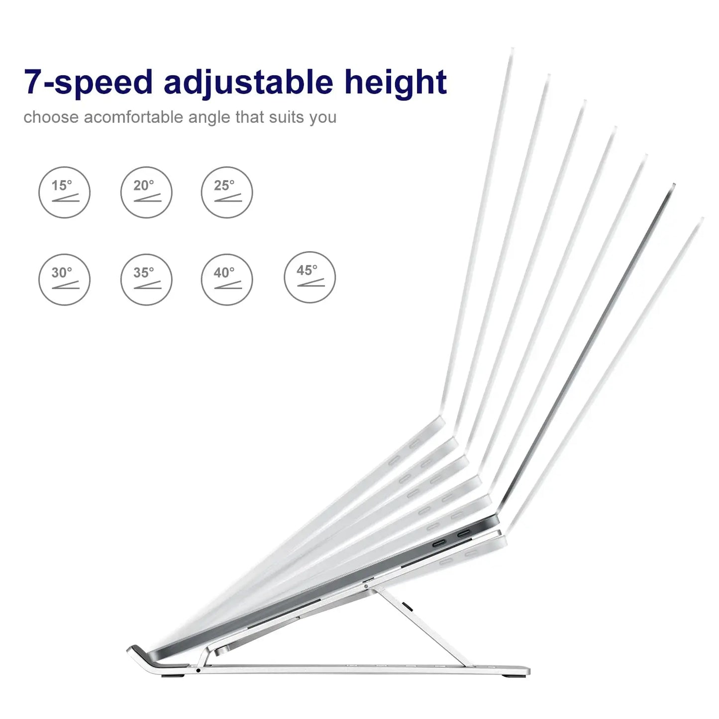 4-Level Foldable Laptop Riser