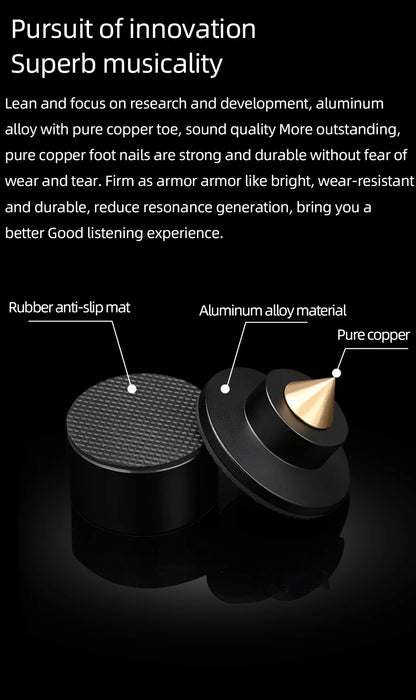 HiFi Speaker Spike Stand Foot Pads (4-Pack)