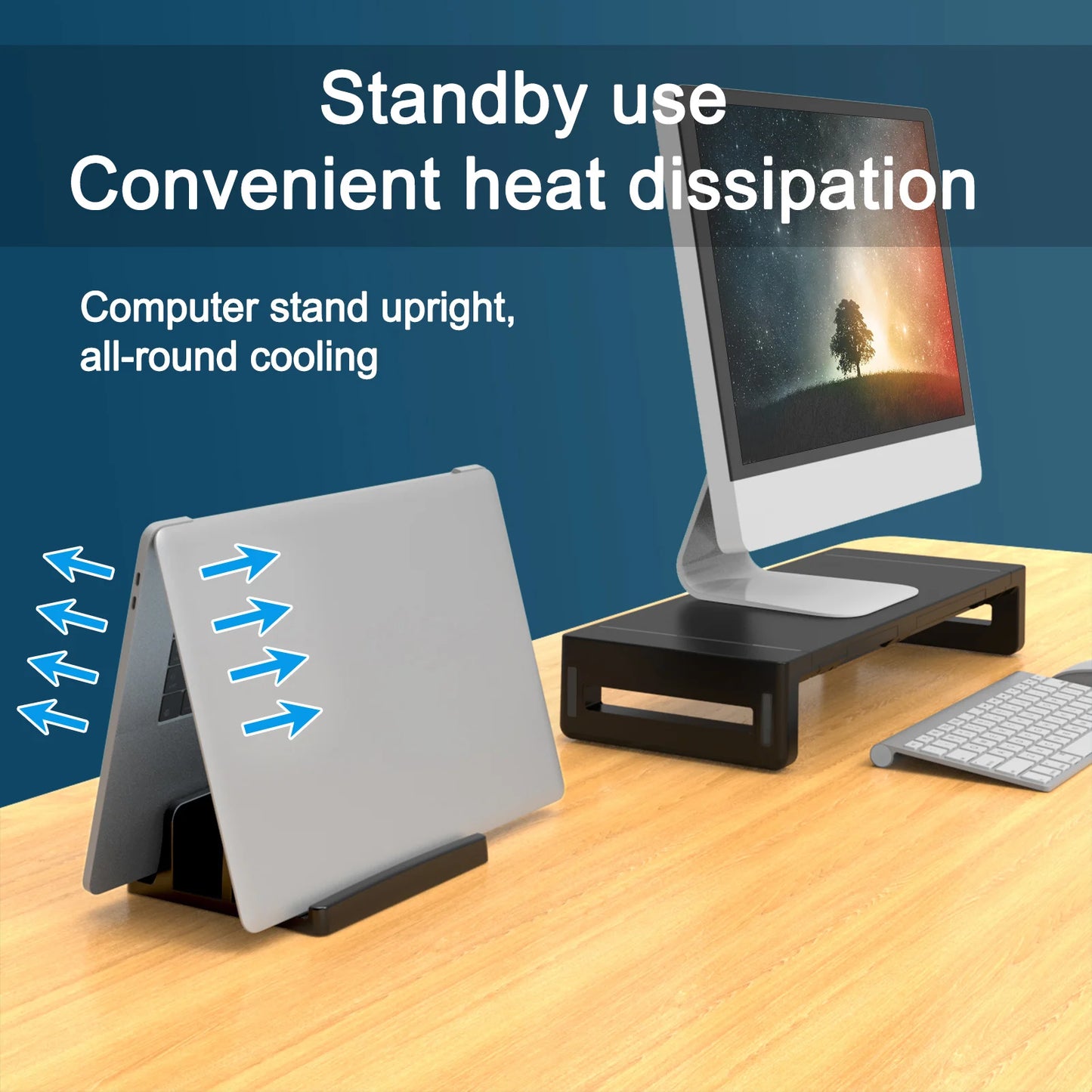 Vertical Dual-Slot Laptop Stand