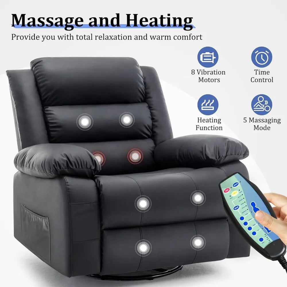 Halden Swivel Massage Recliner