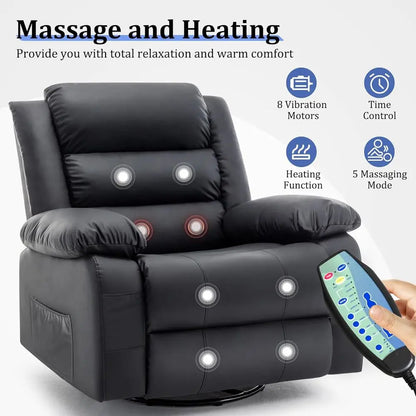 Halden Swivel Massage Recliner