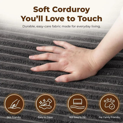 Marlow Deep-Seat Corduroy Sofa