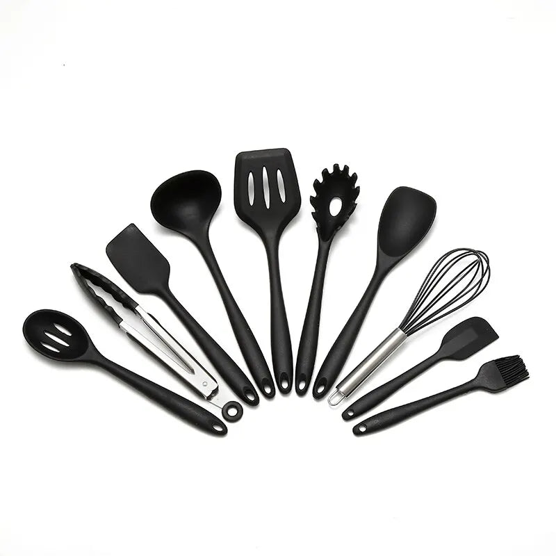 10-Pc Silicone Nonstick Kitchen Utensil Set
