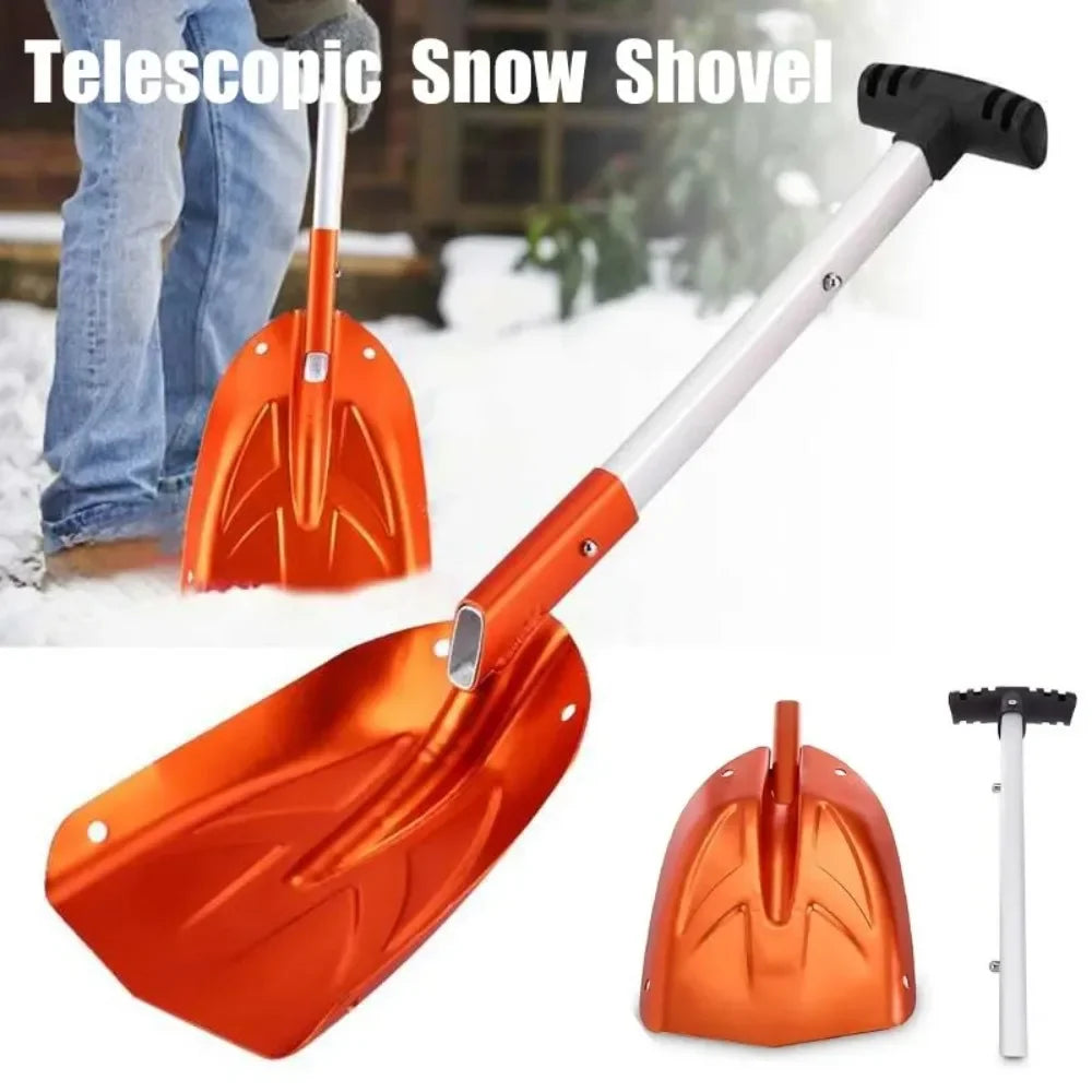 Telescopic Aluminum Snow Shovel | Portable Collapsible Winter Snow and Ice Shovel