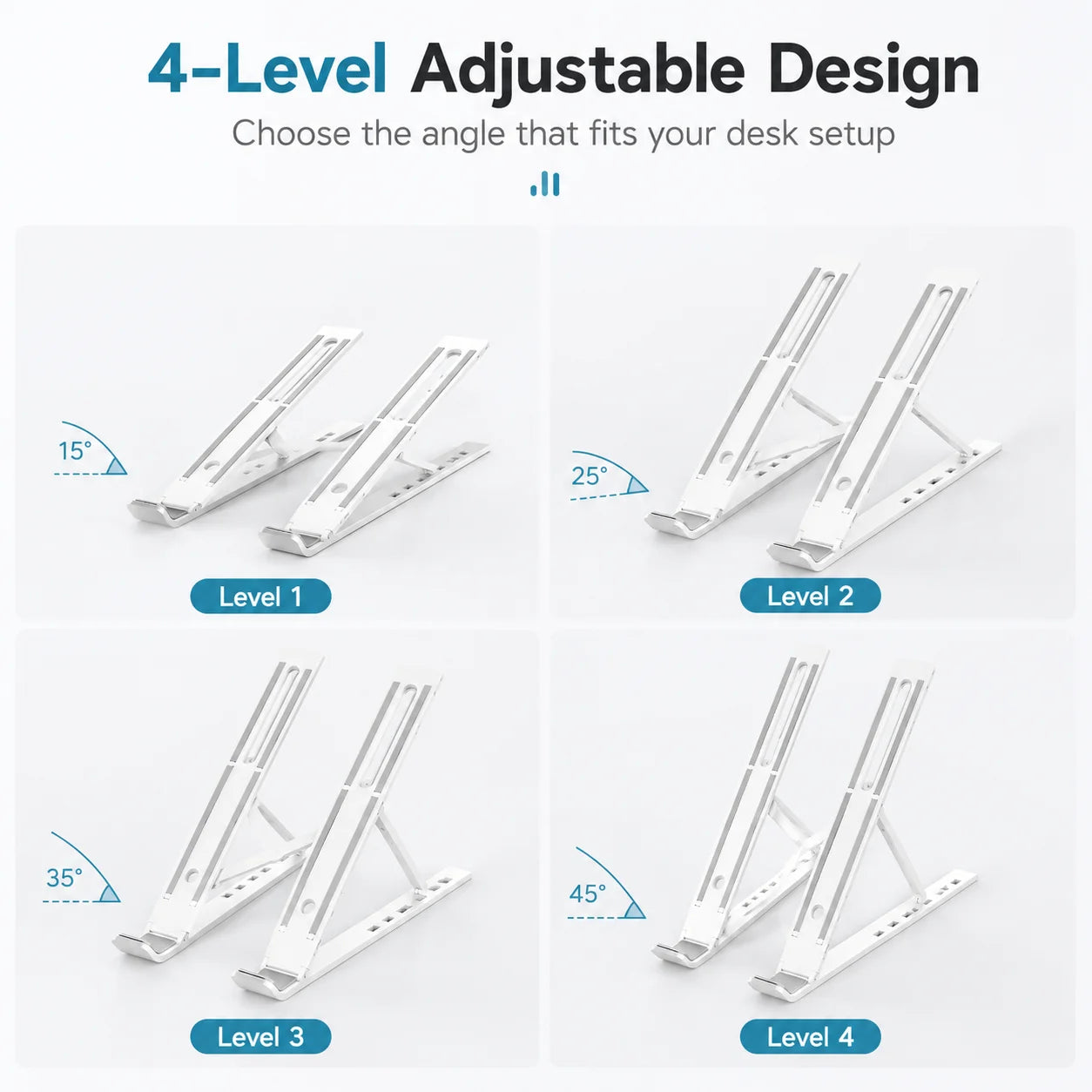4-Level Foldable Laptop Riser