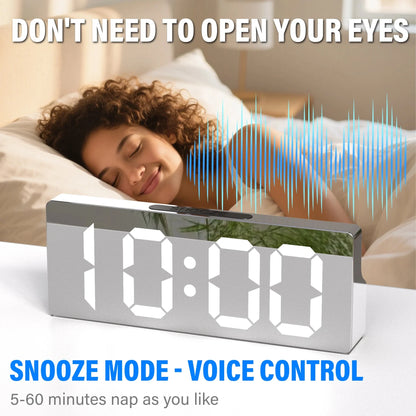 LED Mirror Alarm Clock