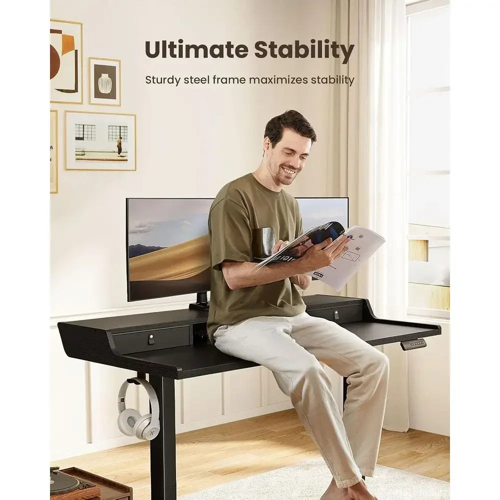 Height-Adjustable Gaming Standing Desk
