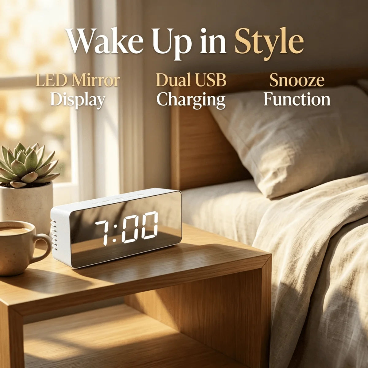 Digital Alarm Clock with Auto Brightness