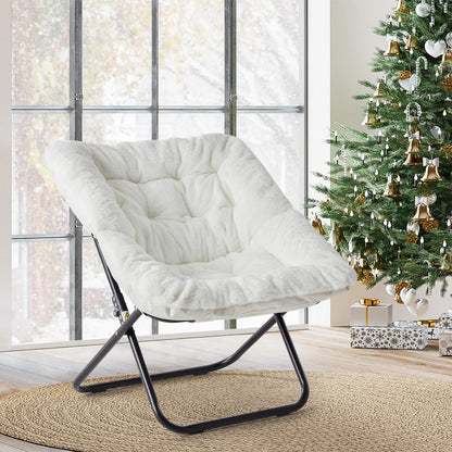 Faye Faux Fur Saucer Chair