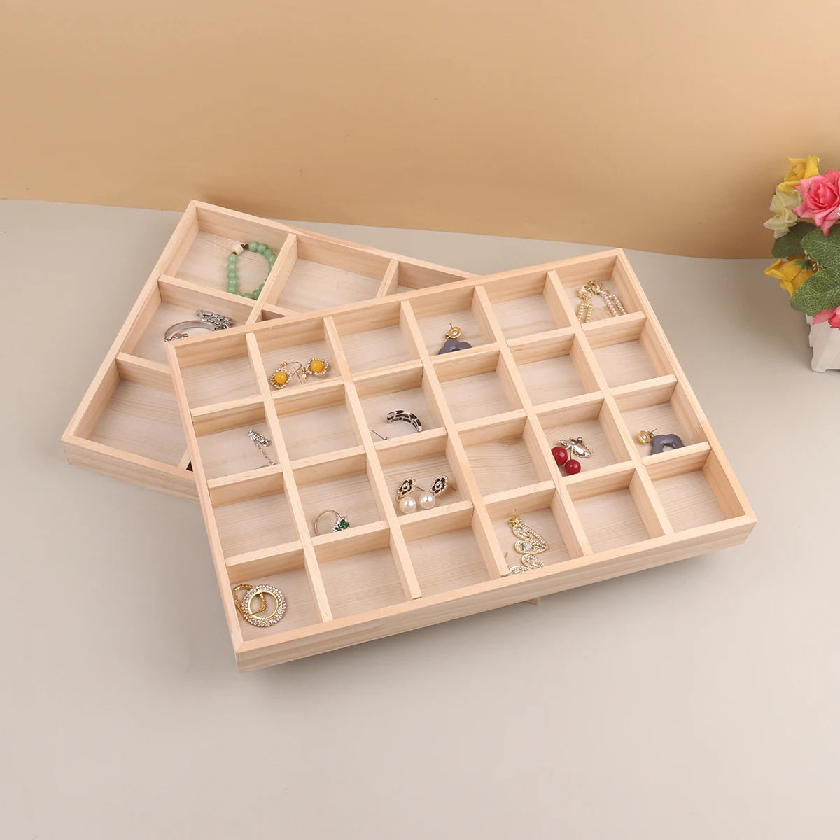 Stackable Wooden Jewelry Display