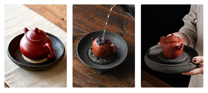Hand-Carved Basalt Coaster