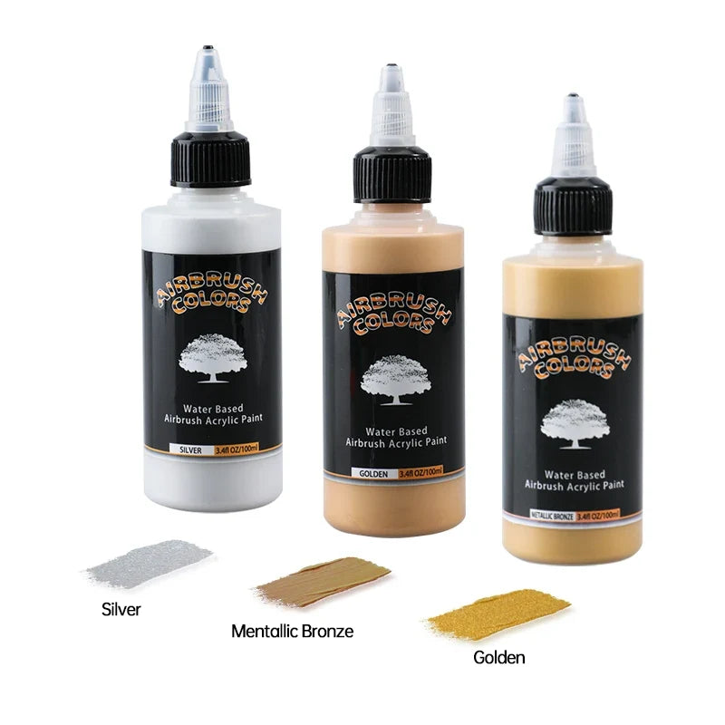 8-Color Airbrush Paint Set