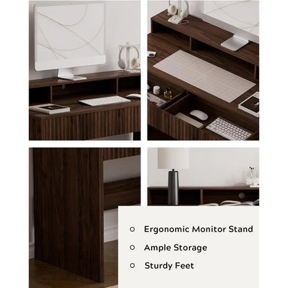 Executive Desk with Monitor Stand