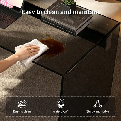 Vantry Tempered Glass Desk